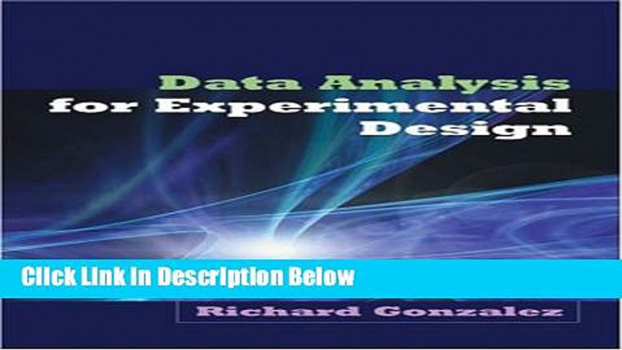 [Get] Data Analysis for Experimental Design Online New