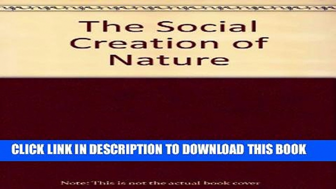 Collection Book The Social Creation of Nature