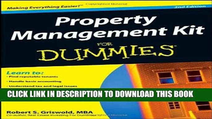 New Book Property Management Kit For Dummies