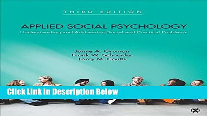 [Get] Applied Social Psychology: Understanding and Addressing Social and Practical Problems Free New