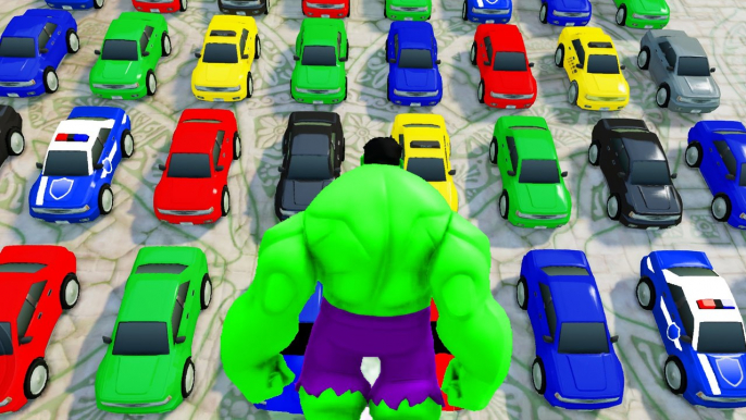 HULK CARS SMASH PARTY ! MONSTER TRUCK Lightning McQueen CARS 2 Finger Family Song Nursery Rhymes