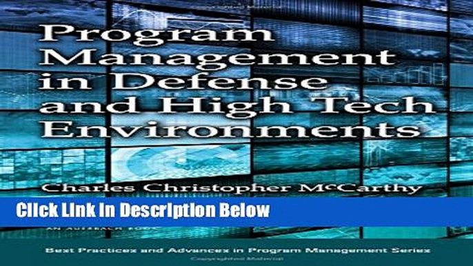 [Reads] Program Management in Defense and High Tech Environments (Best Practices and Advances in