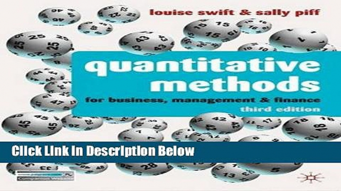 [Fresh] Quantitative Methods: For Business, Management and Finance Online Ebook