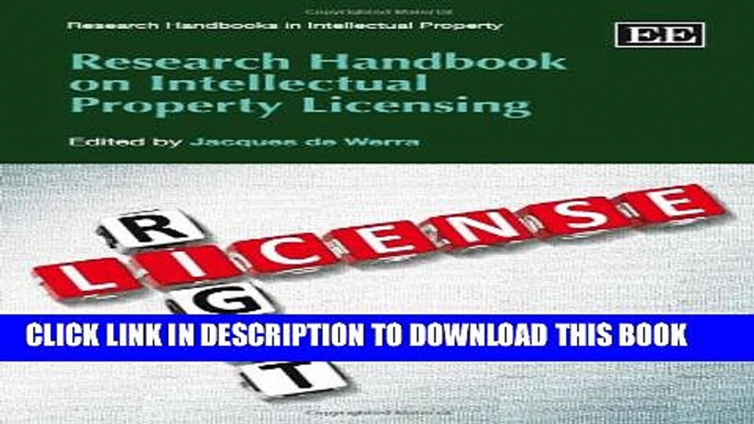 Collection Book Research Handbook on Intellectual Property Licensing