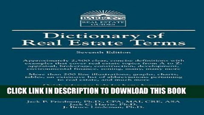 Collection Book Dictionary of Real Estate Terms (4th ed) (Barron s Real Estate Guides)