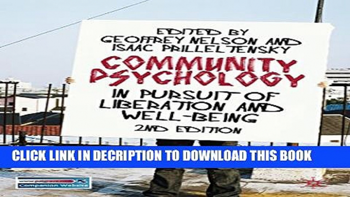 [PDF] Community Psychology: In Pursuit of Liberation and Well-being Popular Online