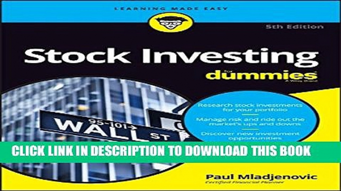 New Book Stock Investing For Dummies