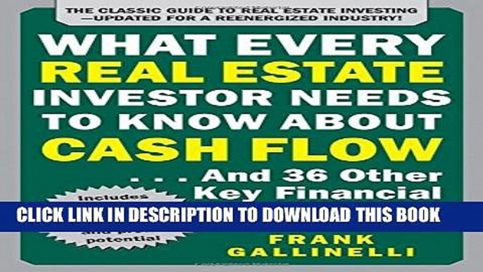 New Book What Every Real Estate Investor Needs to Know About Cash Flow... And 36 Other Key