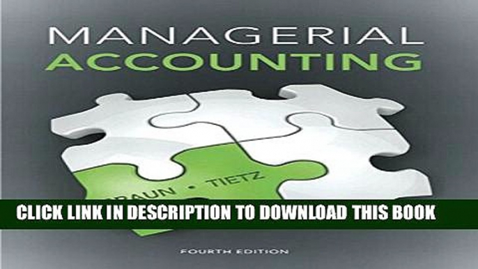 New Book Managerial Accounting (4th Edition)