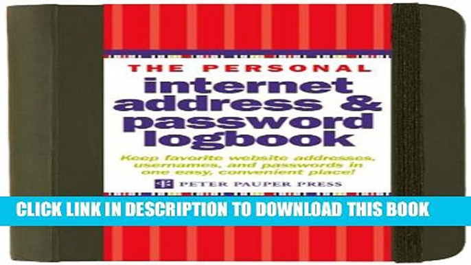 Collection Book The Personal Internet Address   Password Log Book