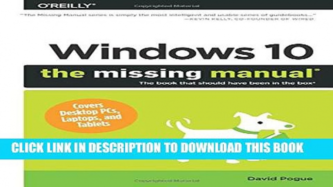 Collection Book Windows 10: The Missing Manual