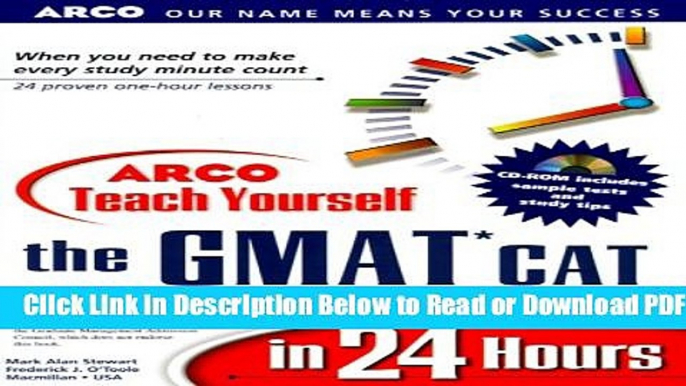 [Get] Arco Teach Yourself the Gmat Cat in 24 Hours: 2000 Edition Free New