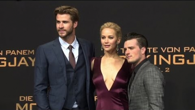 Jennifer Lawrence, Liam Hemsworth And Josh Hutcherson At The Hunger Games Mockingjay Part 2