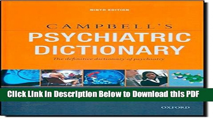 [Read] Campbell s Psychiatric Dictionary Free Books