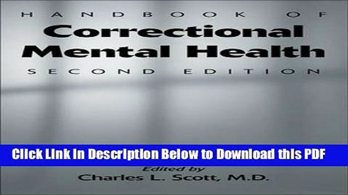 [Read] Handbook of Correctional Mental Health Full Online