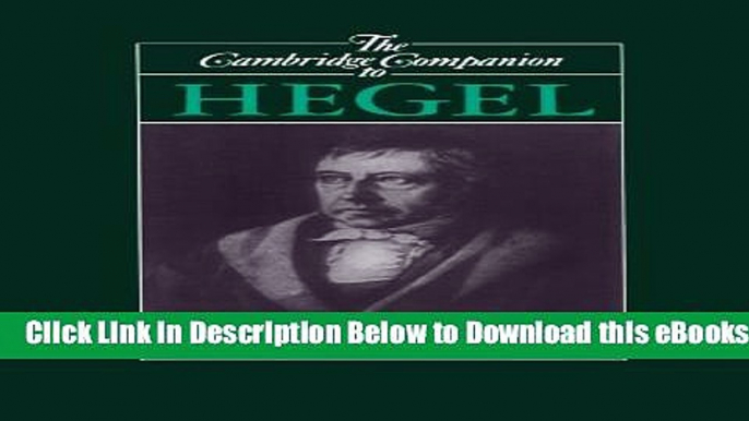 [Reads] The Cambridge Companion to Hegel Free Books