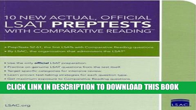 New Book 10 New Actual, Official LSAT PrepTests with Comparative Reading: (PrepTests 52-61) (Lsat