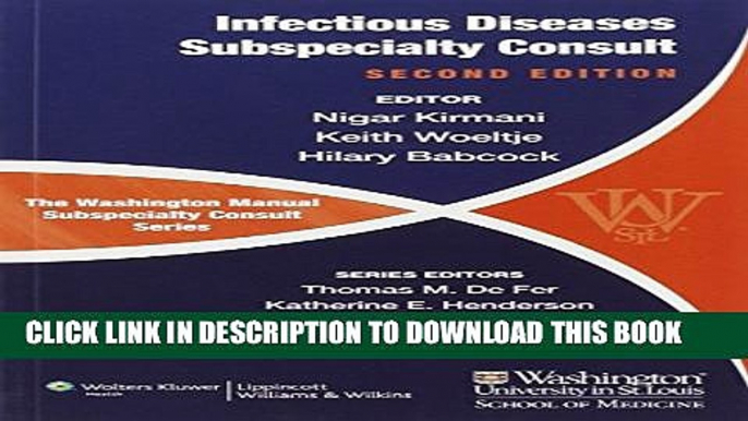 Collection Book The Washington Manual of Infectious Disease Subspecialty Consult (The Washington