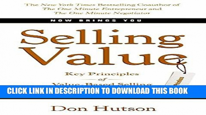 New Book Selling Value: Key Principles of Value-Based Selling