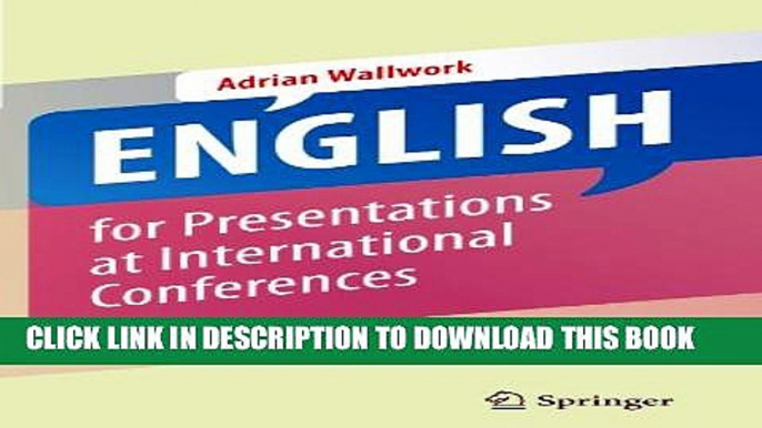 Collection Book English for Presentations at International Conferences