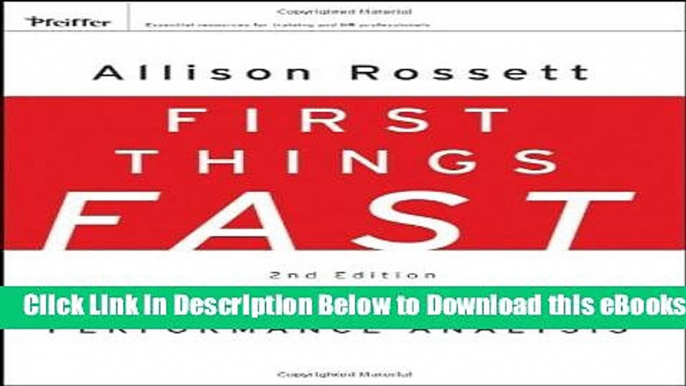 [Download] First Things Fast: A Handbook for Performance Analysis:2nd (Second) edition Free Books