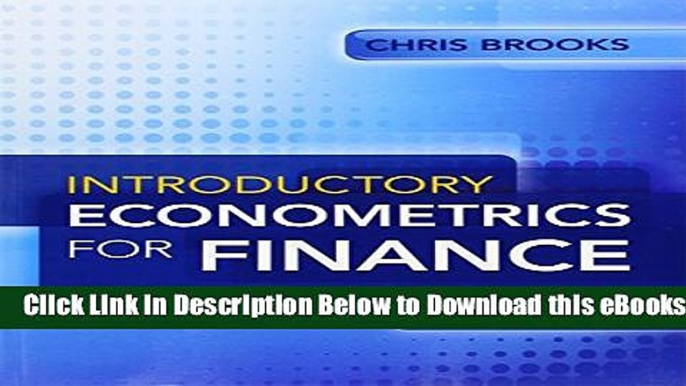 [Reads] Introductory Econometrics for Finance Free Books