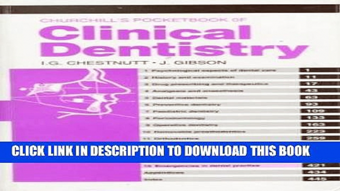 [PDF] Churchill s Pocketbook of Clinical Dentistry, 1e (Churchill Pocketbooks) Full Online