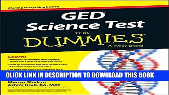 Collection Book GED Science For Dummies