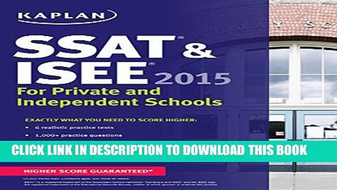 Collection Book Kaplan SSAT   ISEE 2015: For Private and Independent School Admissions (Kaplan