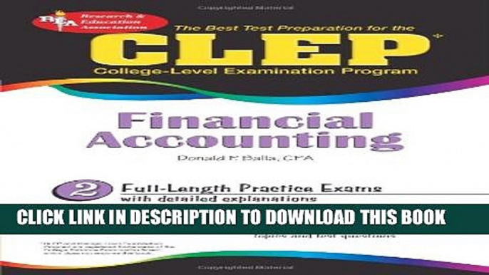 New Book CLEPÂ® Financial Accounting (CLEP Test Preparation)