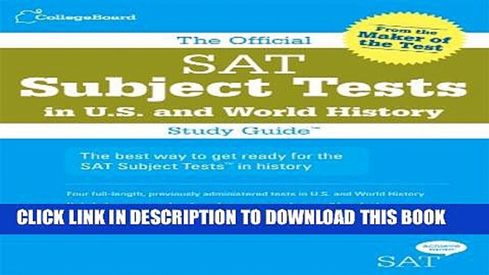 Collection Book The Official SAT Subject Tests in U.S.   World History Study Guide (Official Sat