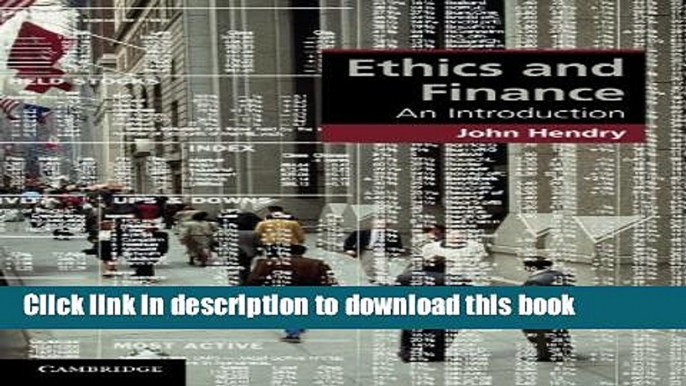 PDF Ethics and Finance: An Introduction (Cambridge Applied Ethics)  Ebook Free