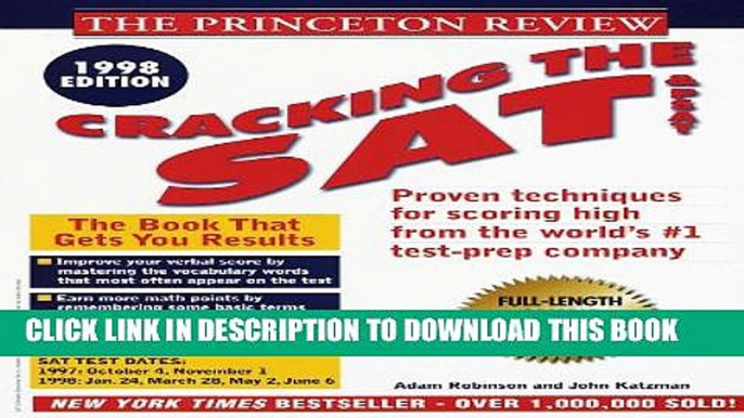 Collection Book Cracking the SAT   PSAT, 1998 Edition (Annual)