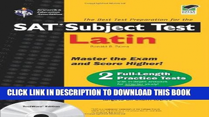 Collection Book SAT Subject Test: Latin w/ CD-ROM (REA) - The Best Test Prep for (SAT PSAT ACT