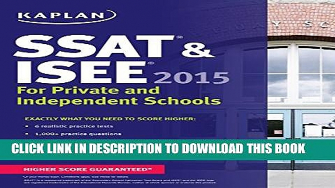 Collection Book Kaplan SSAT   ISEE 2015: For Private and Independent School Admissions (Kaplan