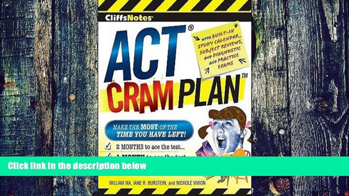 Big Deals  CliffsNotes ACT Cram PlanÂ Â  [CLIFFSNOTES ACT CRAM PLAN] [Paperback]  Best Seller