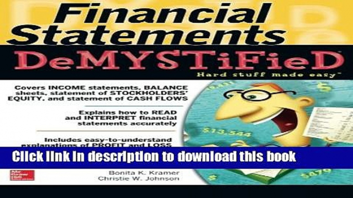 PDF Financial Statements Demystified: A Self-Teaching Guide  PDF Free