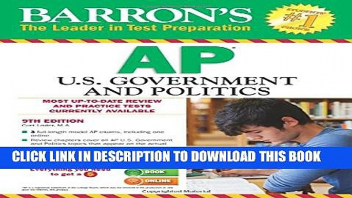 Collection Book Barron s AP U.S. Government and Politics, 9th Edition (Barron s AP United States