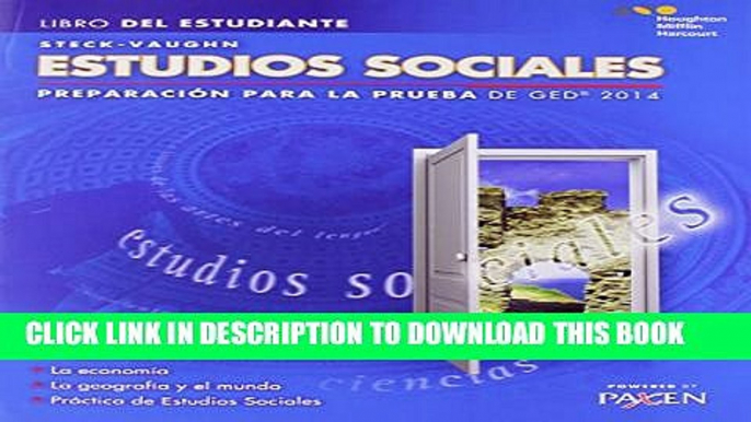 New Book Steck-Vaughn GED: Test Prep 2014 GED Social Studies Spanish Student Edition 2014 (Spanish