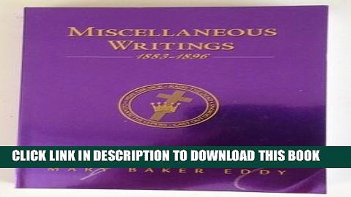 New Book Miscellaneous Writings 1883-1896