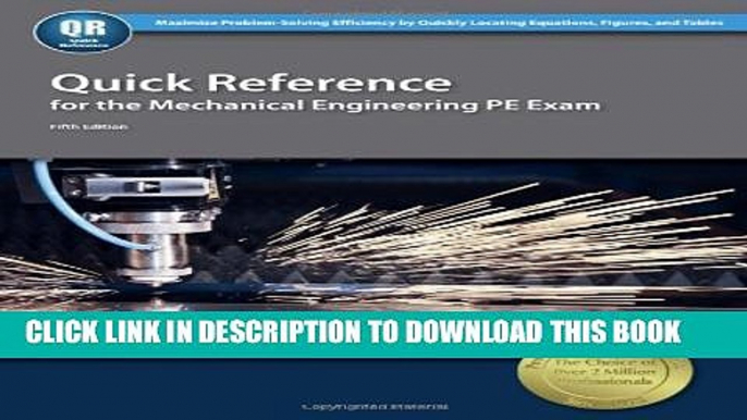 New Book Quick Reference for the Mechanical Engineering PE Exam, 5th Ed