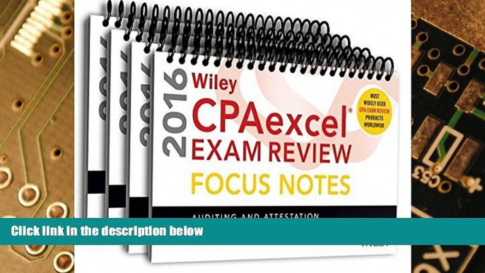 Big Deals  Wiley CPAexcel Exam Review 2016 Focus Notes Set  Best Seller Books Best Seller