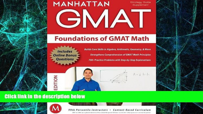 Big Deals  Foundations of GMAT Math, 5th Edition (Manhattan GMAT Preparation Guide: Foundations of