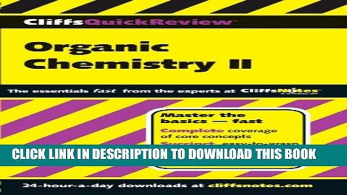 New Book CliffsQuickReview Organic Chemistry II (Cliffs Quick Review (Paperback))