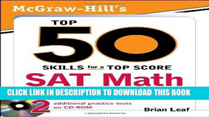 New Book McGraw-Hill s Top 50 Skills for a Top Score: SAT Math