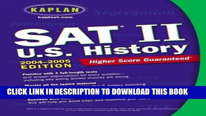 New Book SAT II: U.S. History 2004-2005 (Kaplan SAT Subject Tests: U.S. History)