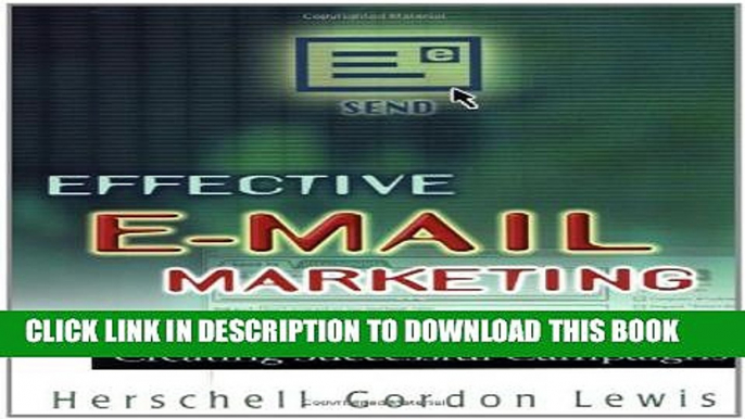 New Book Effective E-Mail Marketing: The Complete Guide to Creating Successful Campaigns