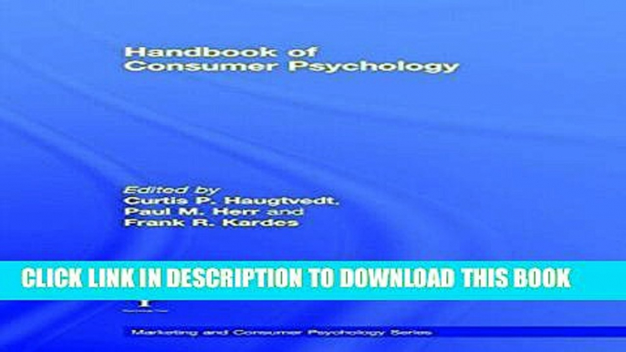 Collection Book Handbook of Consumer Psychology (Marketing and Consumer Psychology)