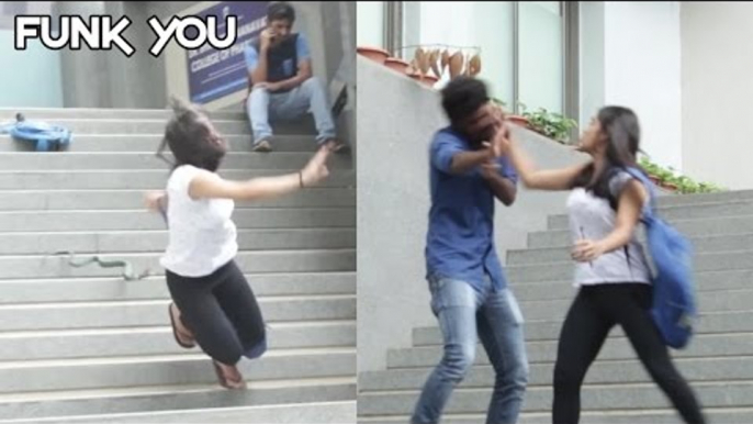 Girl Slaps a Guy for a Prank (Insect/Snake Prank) Funk You (Pranks In India)