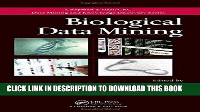 New Book Biological Data Mining (Chapman   Hall/CRC Data Mining and Knowledge Discovery Series)